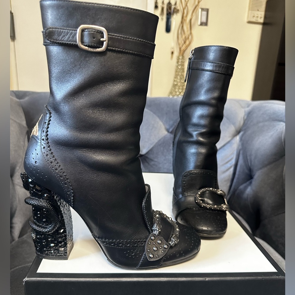 Gucci Dionysus Snake Heeled Bootie Size EUR 40 /10 us RARE FIND